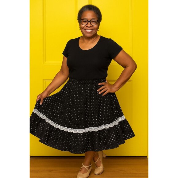 Partners Please by Malco Modes Square Dance Skirt Western Country Rockabilly - Picture 1 of 7